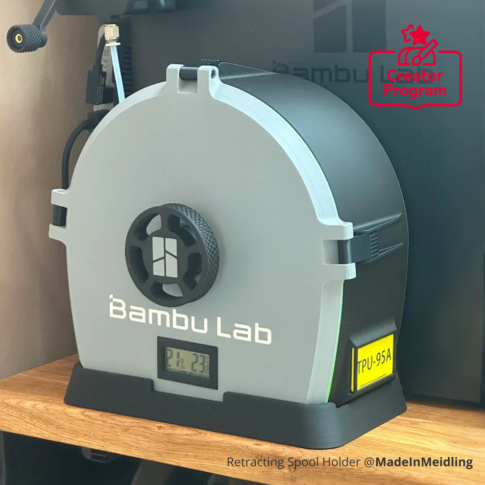 Retracting Spool Holder for Bambu Lab