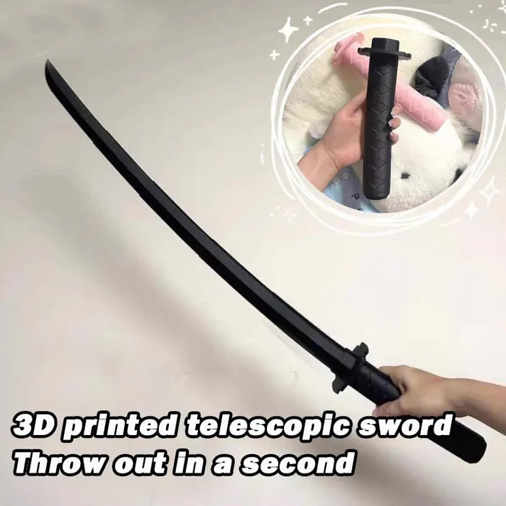 Espada telescópica impresa en 3D