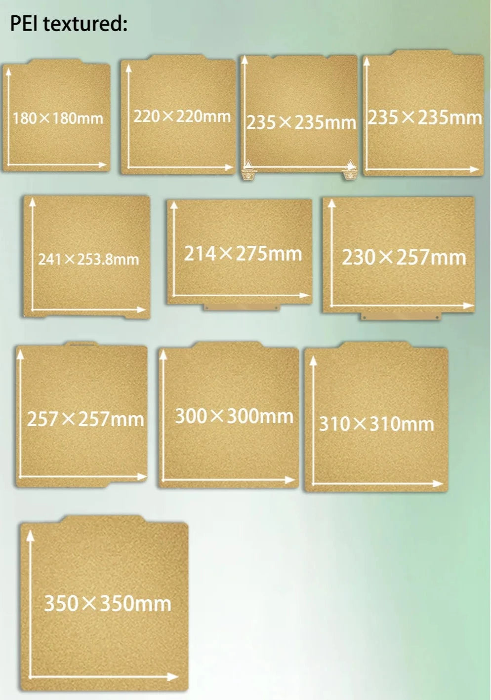 TronicXL 3D-Drucker 5 Stück für Bambulab Druckplatte TEXTUR PEI PEO für TronicXL 3D-Drucker 5 Stück für Bambulab Druckplatte TEXTUR PEI PEO für