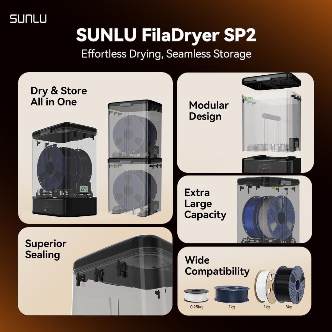 SUNLU Filament Dryer SP2 and Filament Storage Box