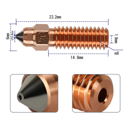 Bimetal Nozzle for K1, K1 MAX, Ender 3 V3 KE