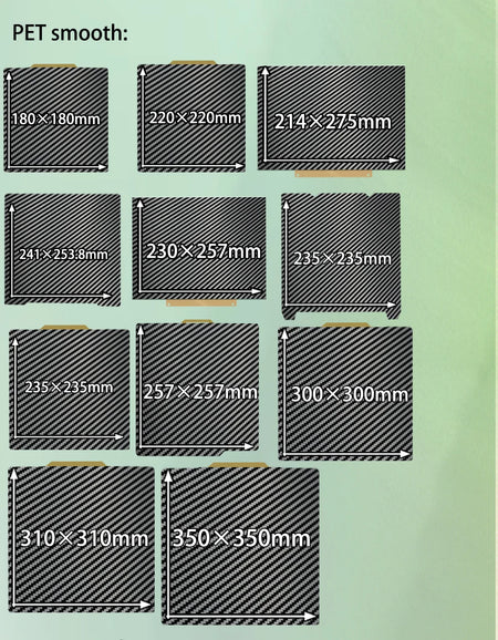 Bambu Lab X1 X1C P1P PEY PET PEI PEO Build Plate