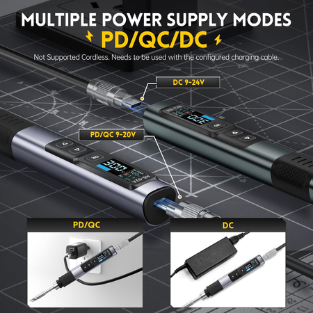 100W USB-C Smart Soldering Iron Kit Pen Tool for Electronics Repair