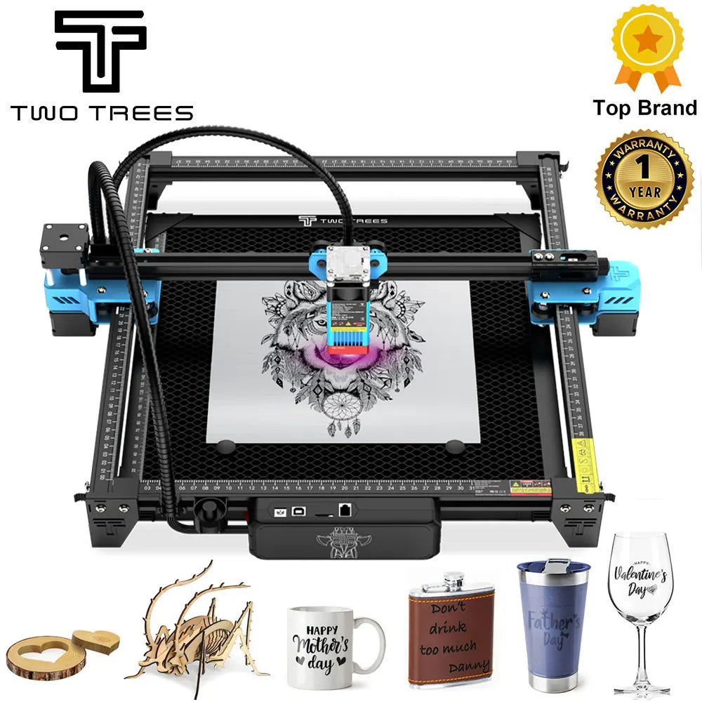 TwoTrees TTS-55 Pro Grabador láser Máquina cortadora de grabado láser – P3D