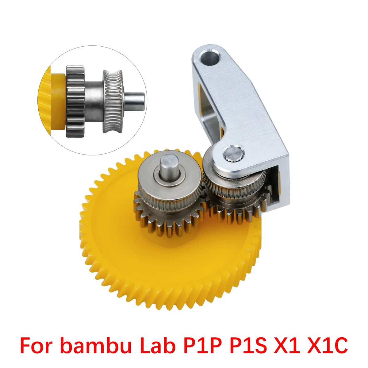 Hardened Steel Extruder Gear for Bambu P1P X1