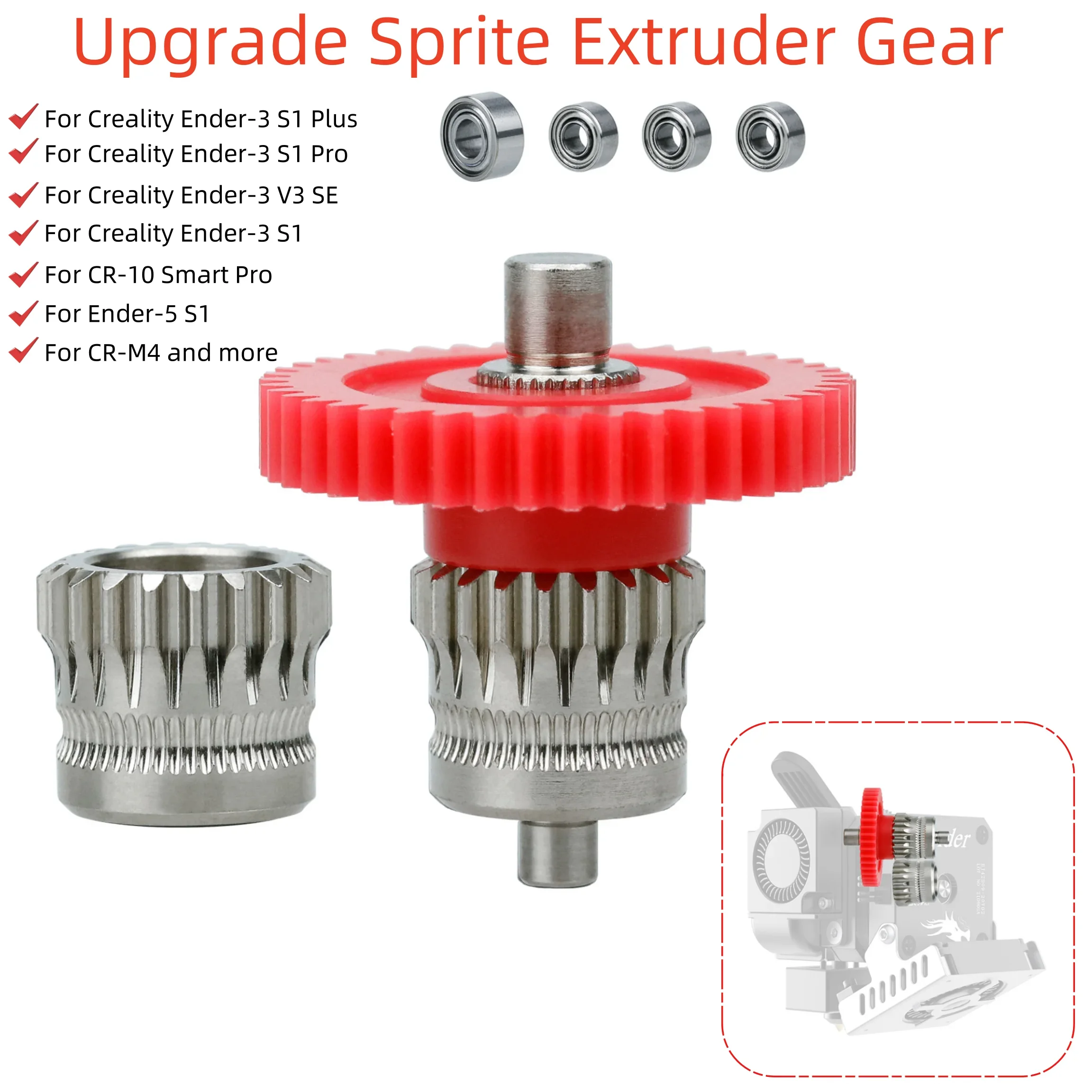 ender 3 extruder gear Upgrade Gear for Creality Sprite Extruder – P3D