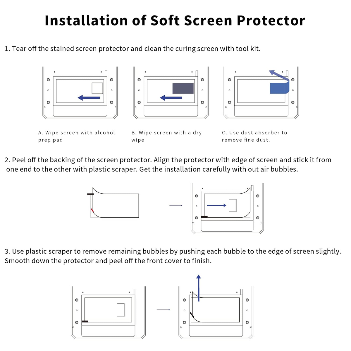 for Anycubic Photon Mono M5s / M5s Pro Screen Protector Film (5pcs)