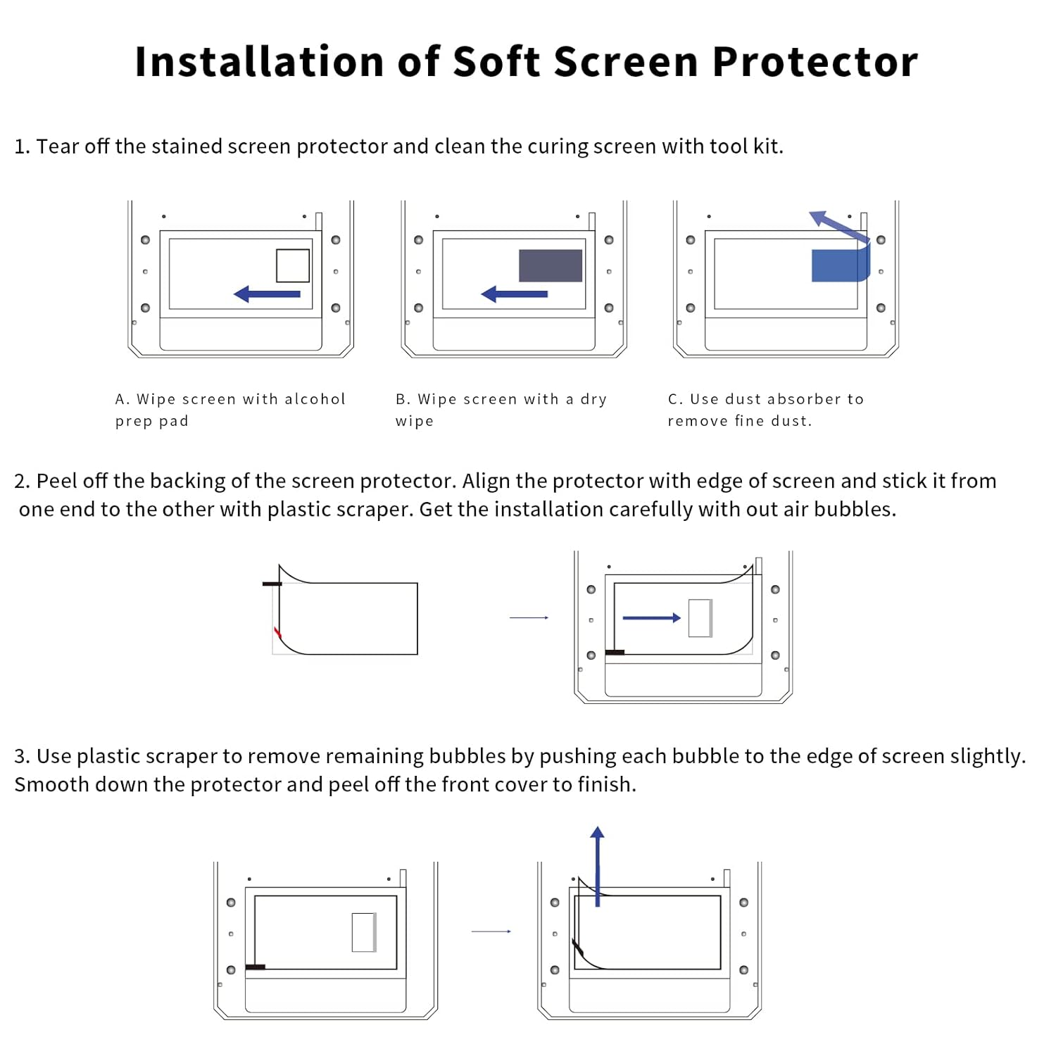 for Anycubic Photon Mono M5s / M5s Pro Screen Protector Film (5pcs)