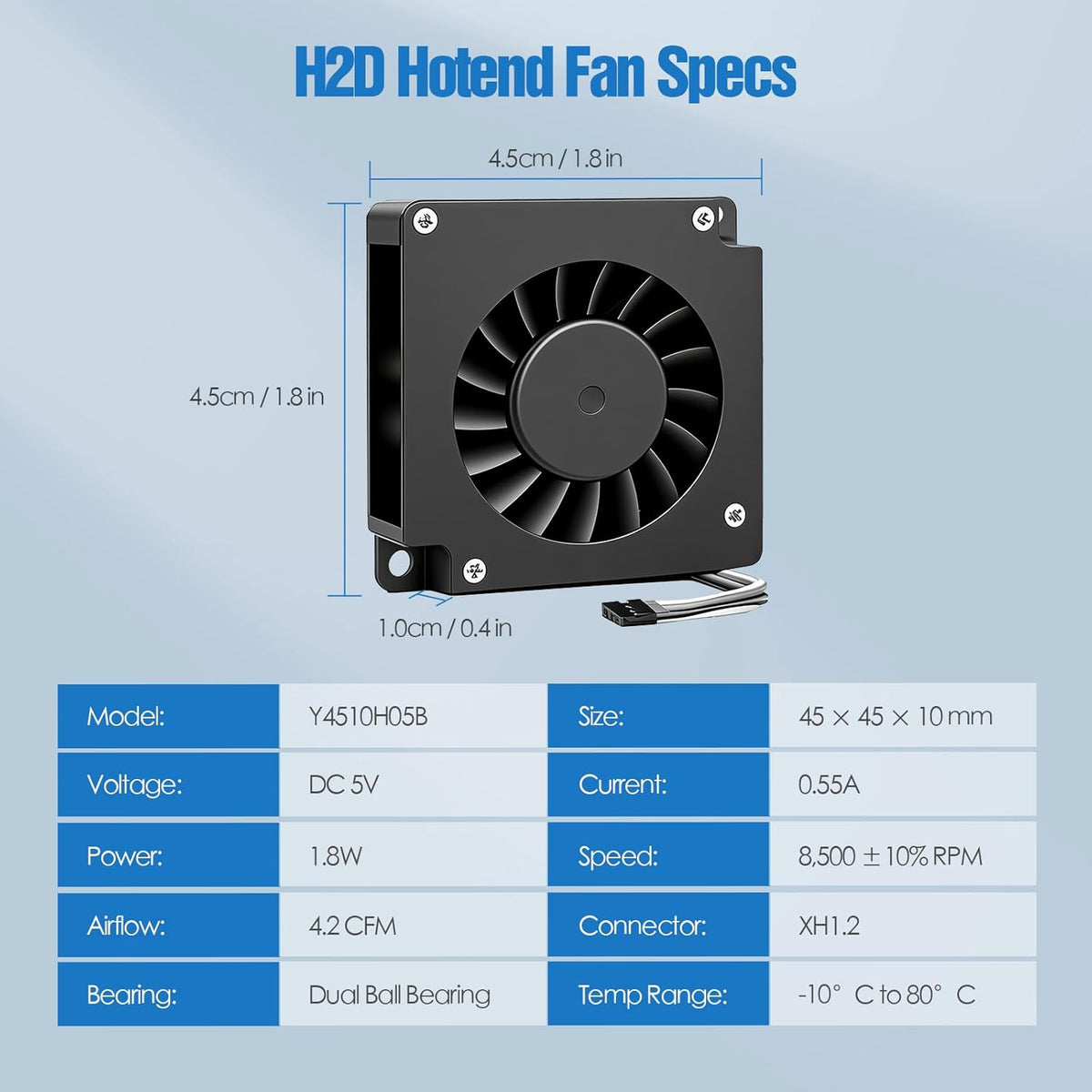 for Bambu Hotend Cooling Fan -H2D