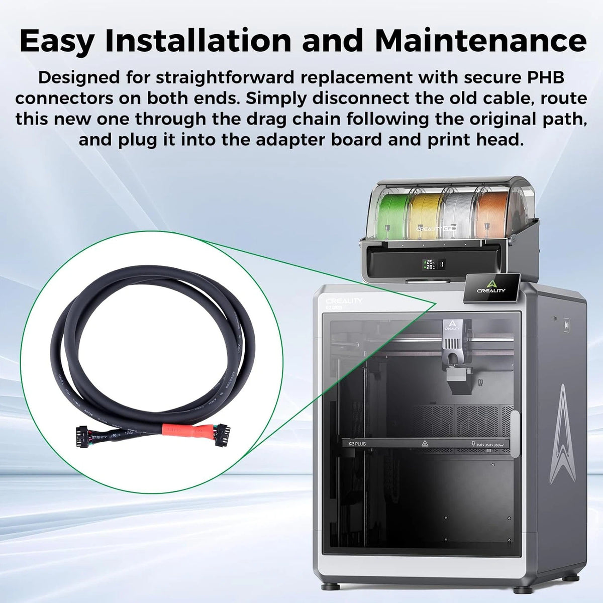 for Creality Official K2 Plus Printhead Connection Cable