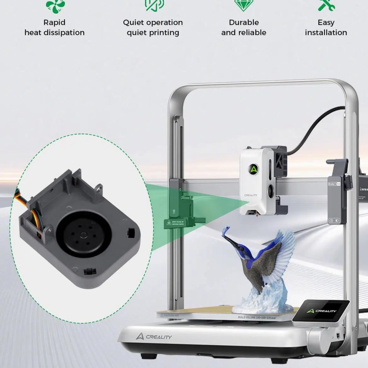 for Creality Ender 3 V4 Model Fan