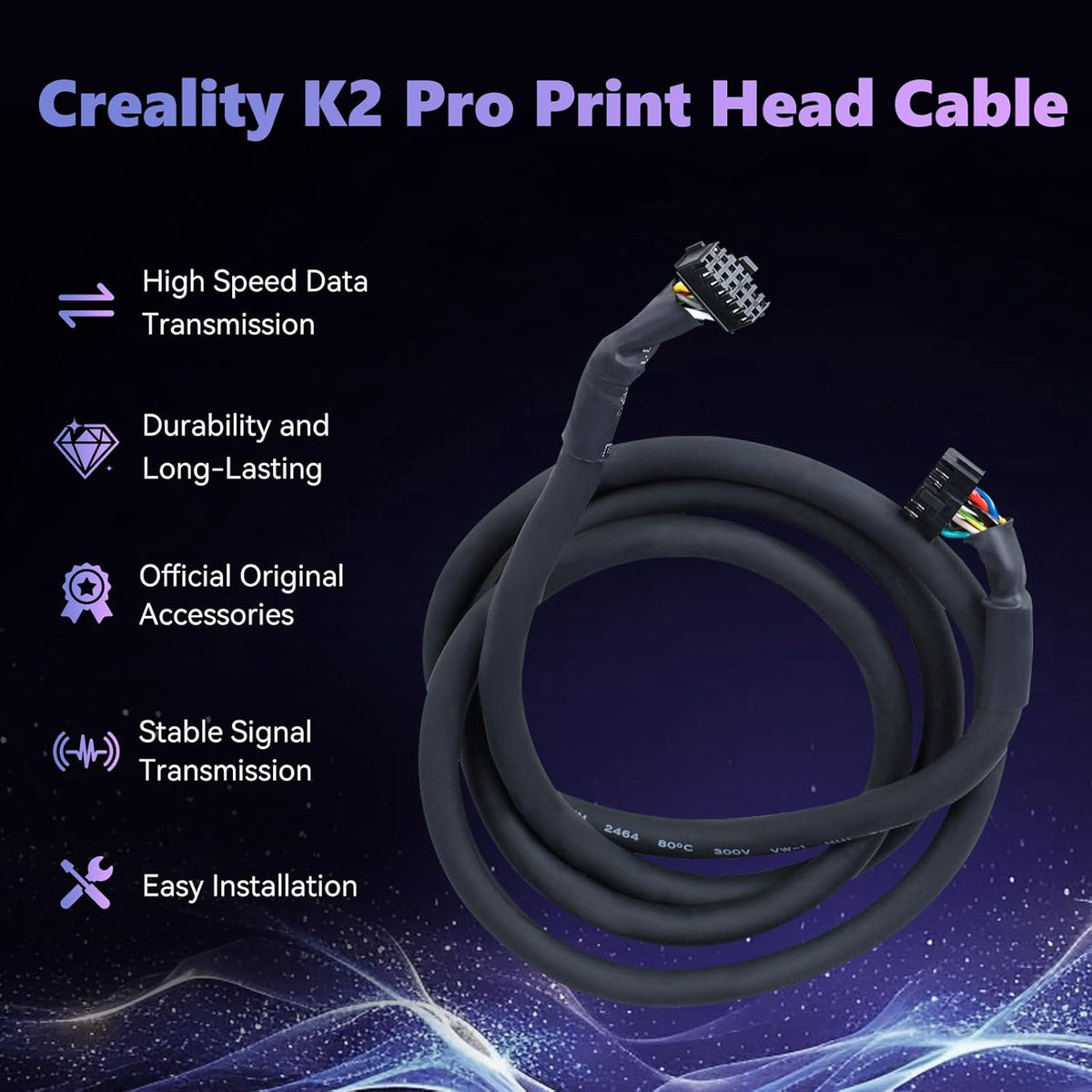 for Creality K2 Pro Print Head Cable