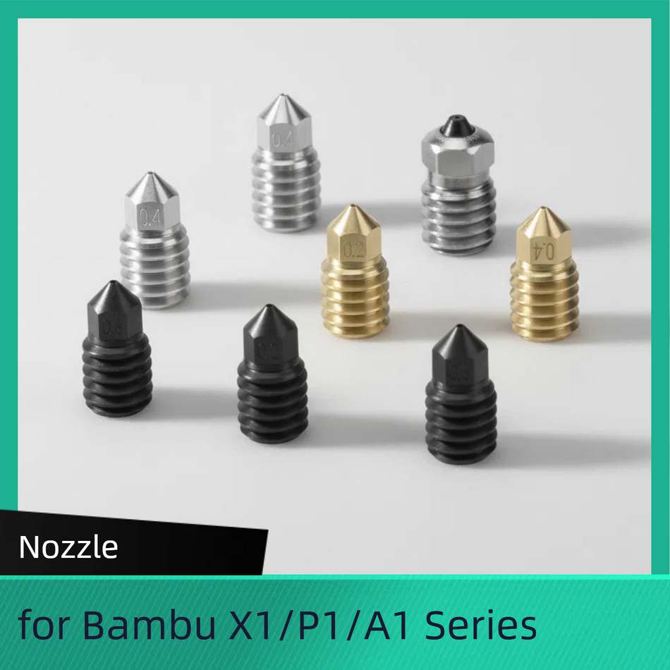 For Bambu Lab X1/ X1C/ P1P/P1S 0.2 /0.4 /0.6/ 0.8 mm Nozzles