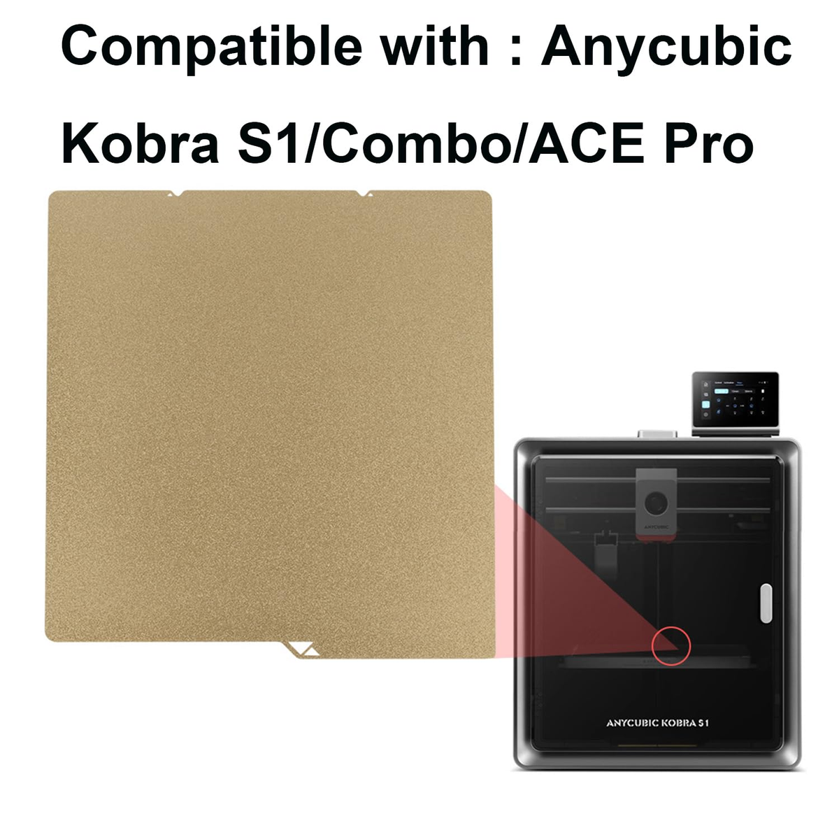 for Anycubic Kobra S1C Texture Double-Side PEI PEO Plate Board