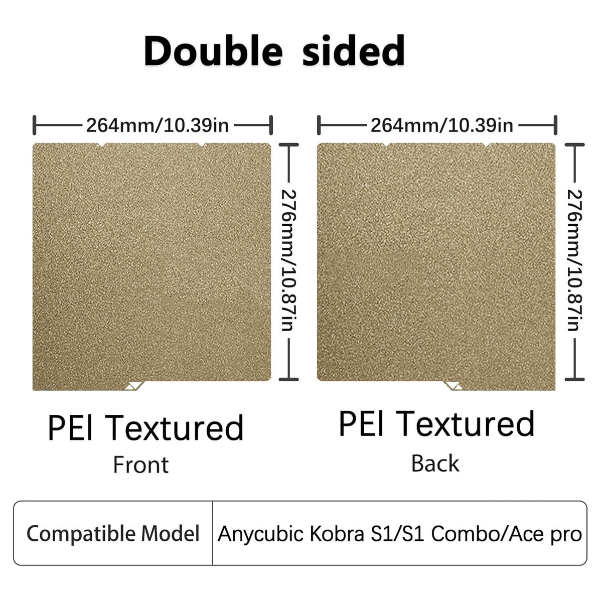 for Anycubic Kobra S1C Texture Double-Side PEI PEO Plate Board