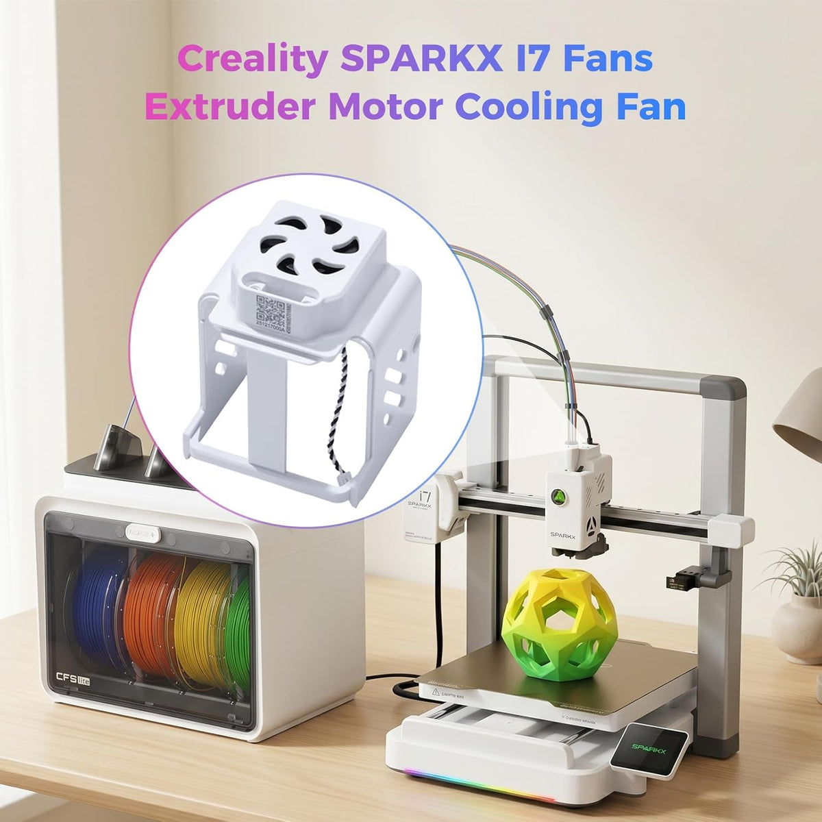 i7 Extruder Motor Cooling Fan Assembly for Creality
