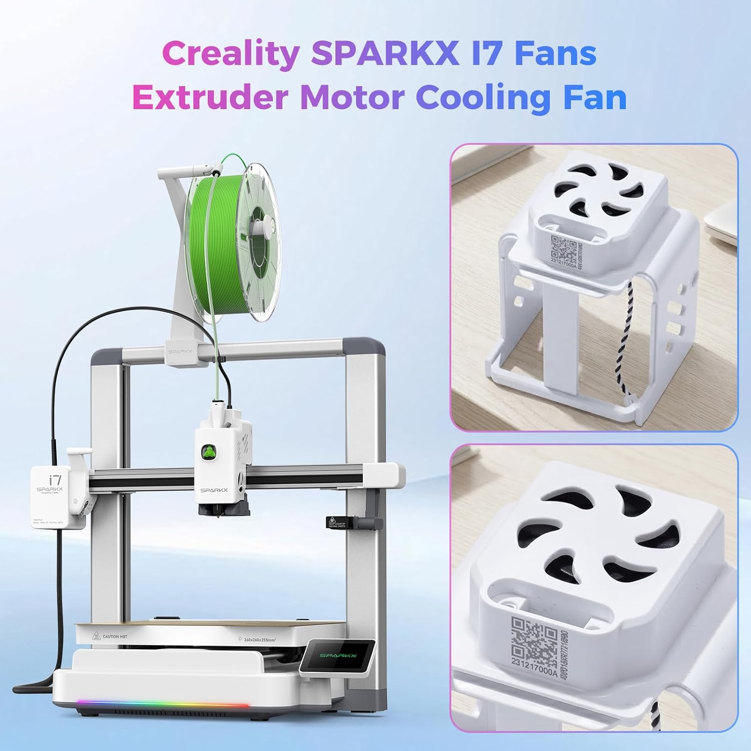 i7 Extruder Motor Cooling Fan Assembly for Creality