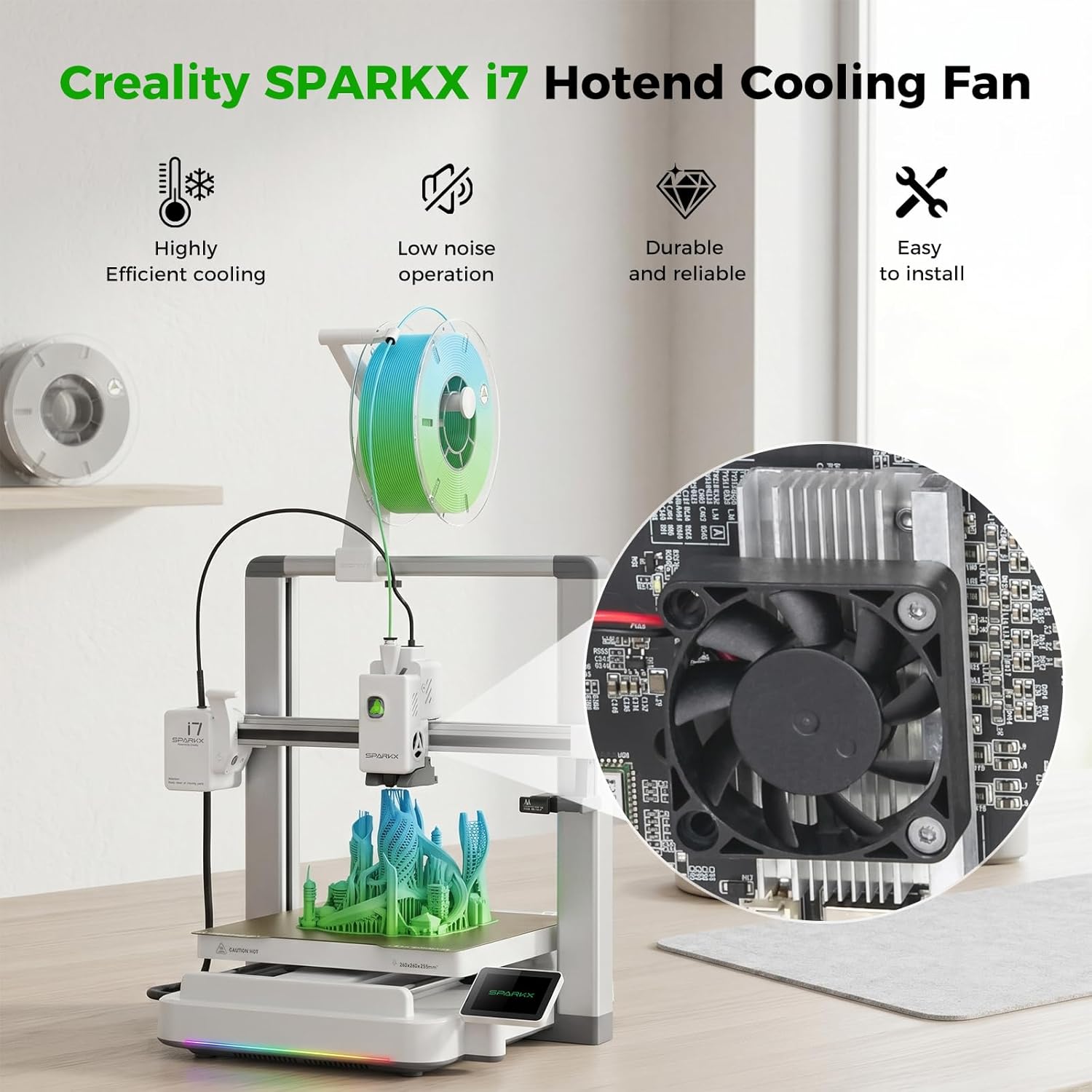 for Creality i7 Mainboard Cooling Fan