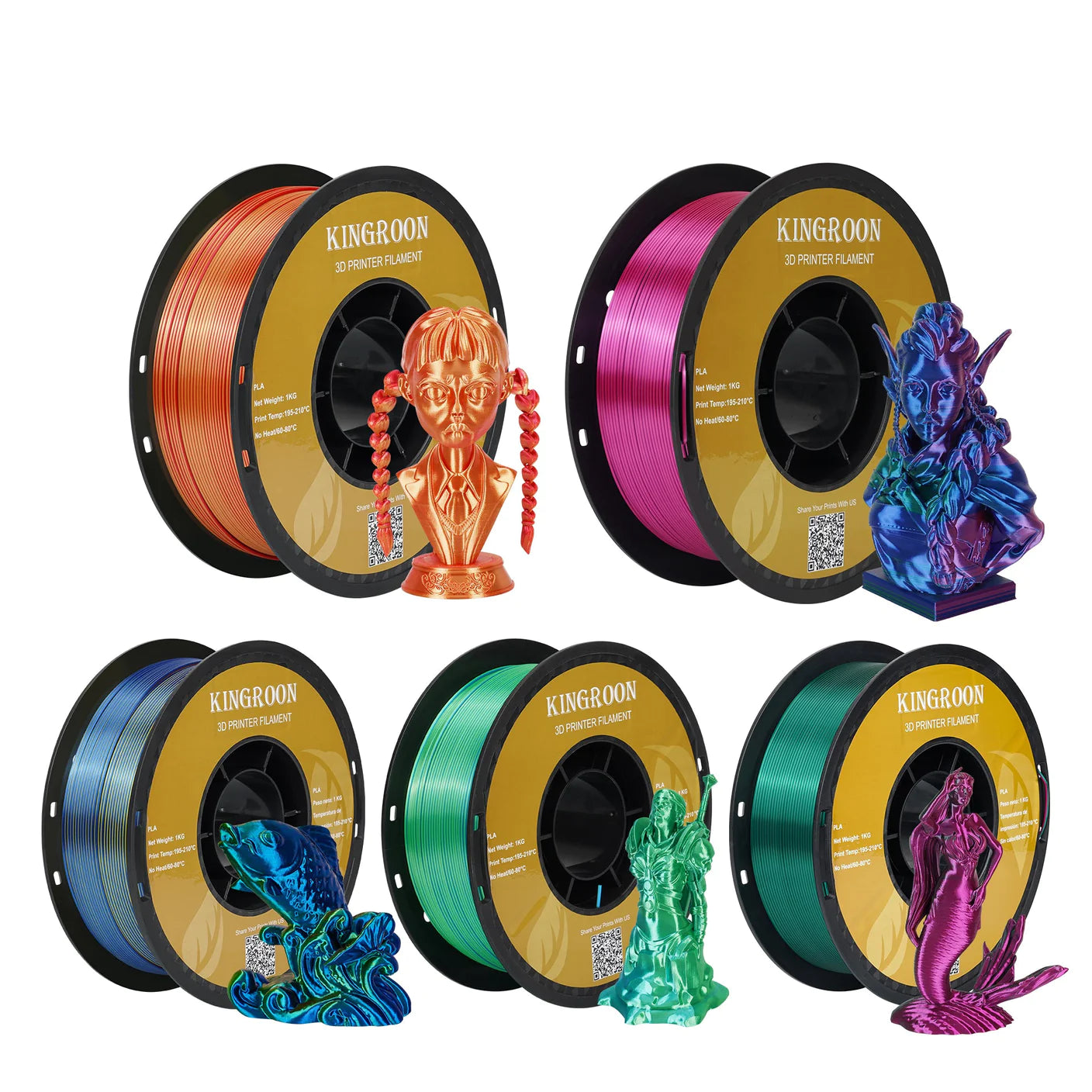 【6KG Pack】Multicolor Filament PLA