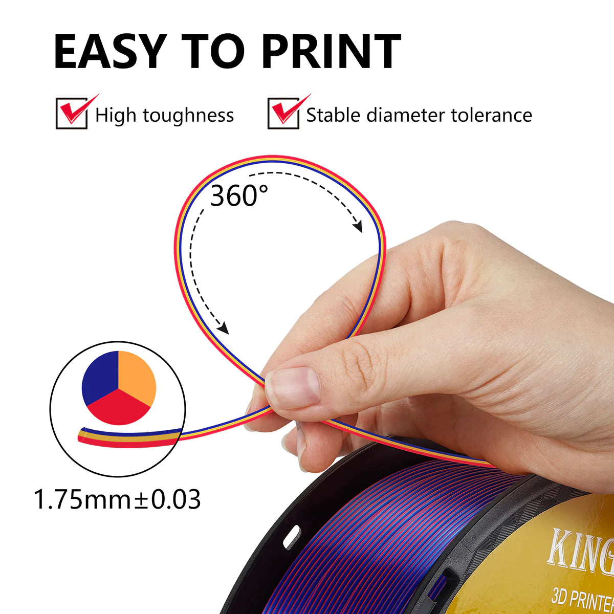 【6KG Pack】Multicolor Filament PLA