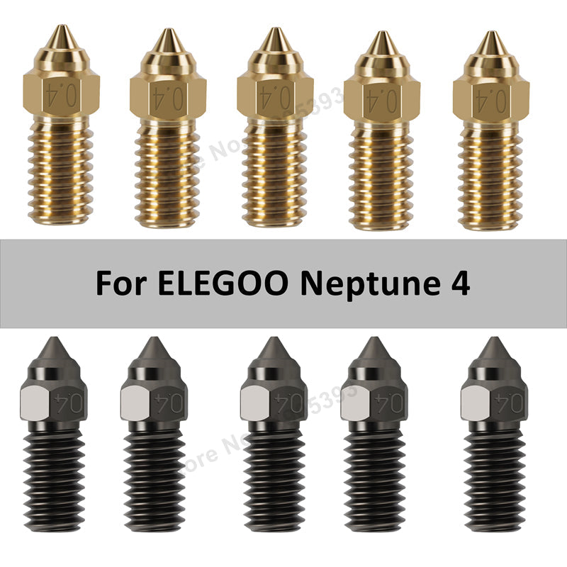 Brass Hardended Steel 0.4mm 3D Printer Nozzle For ELEGOO Neptune 4
