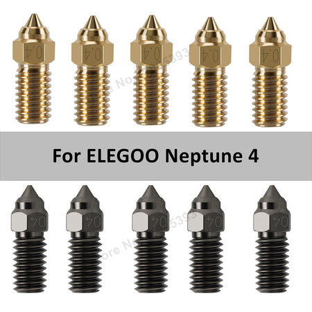 Brass Hardended Steel 0.4mm 3D Printer Nozzle For ELEGOO Neptune 4