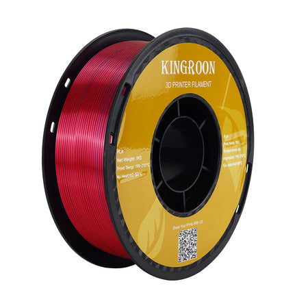 【2KG Pack】Tri-Color Silk PLA Filament - Red / Golden / Blue