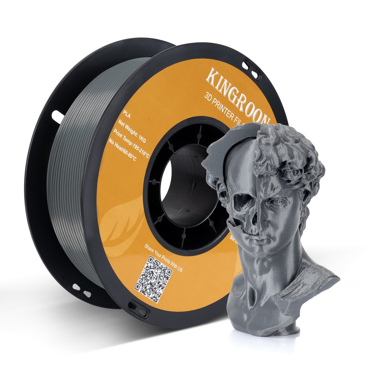 【2KG Pack】Gray PLA Filamento Impresora 3D 1.75mm