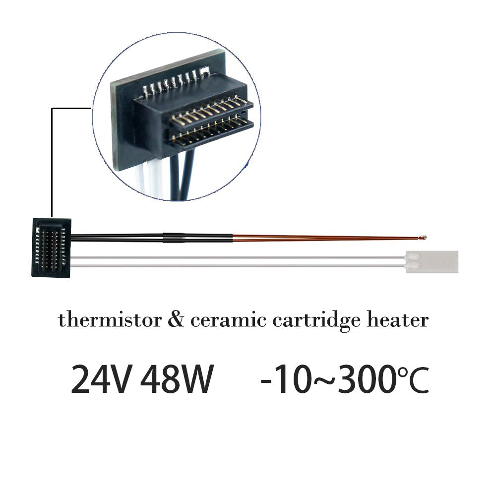 Para Bambu Lab P1P termistor 24V 48W calentador de cartucho cerámico 300 °C tubo de calentamiento para Bambulab Bambu Hotend P1P Hotend