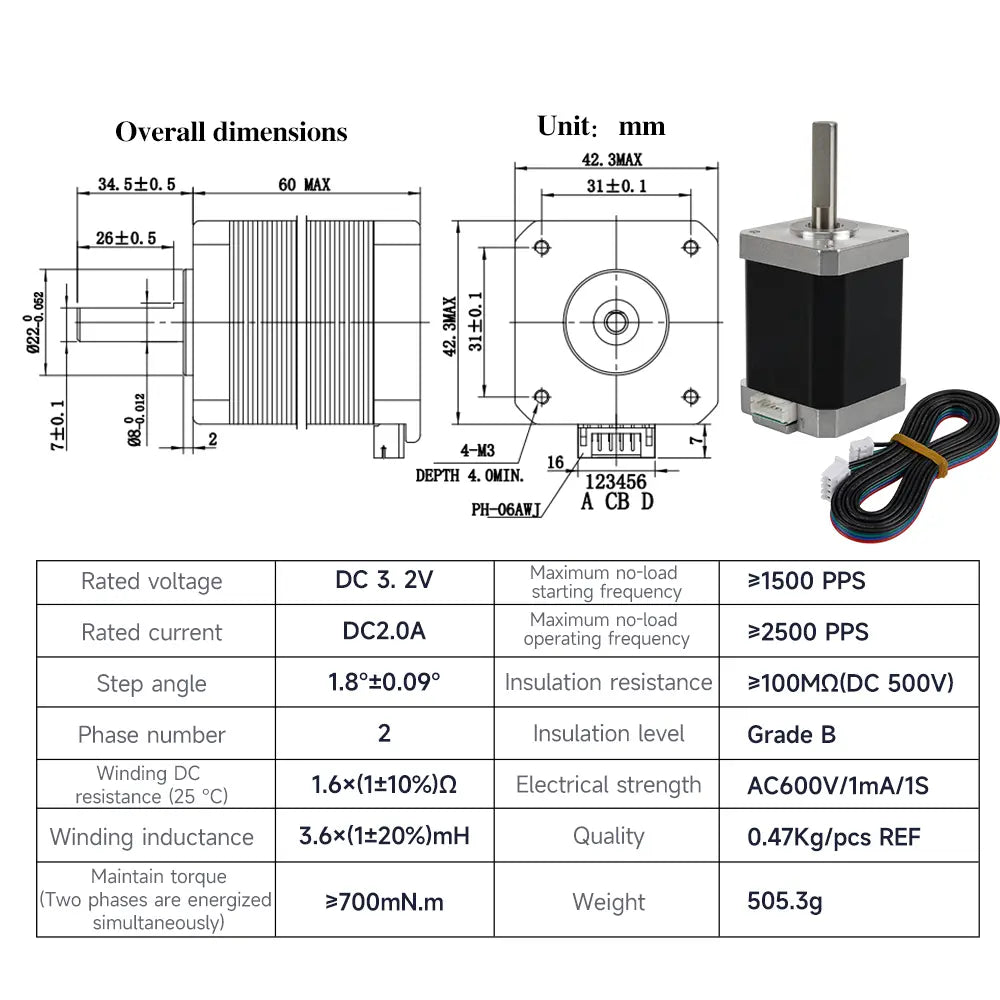 42-series-stepper-motor-for-3d-printer-specs