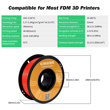 Red PLA Filamento Impresora 3D