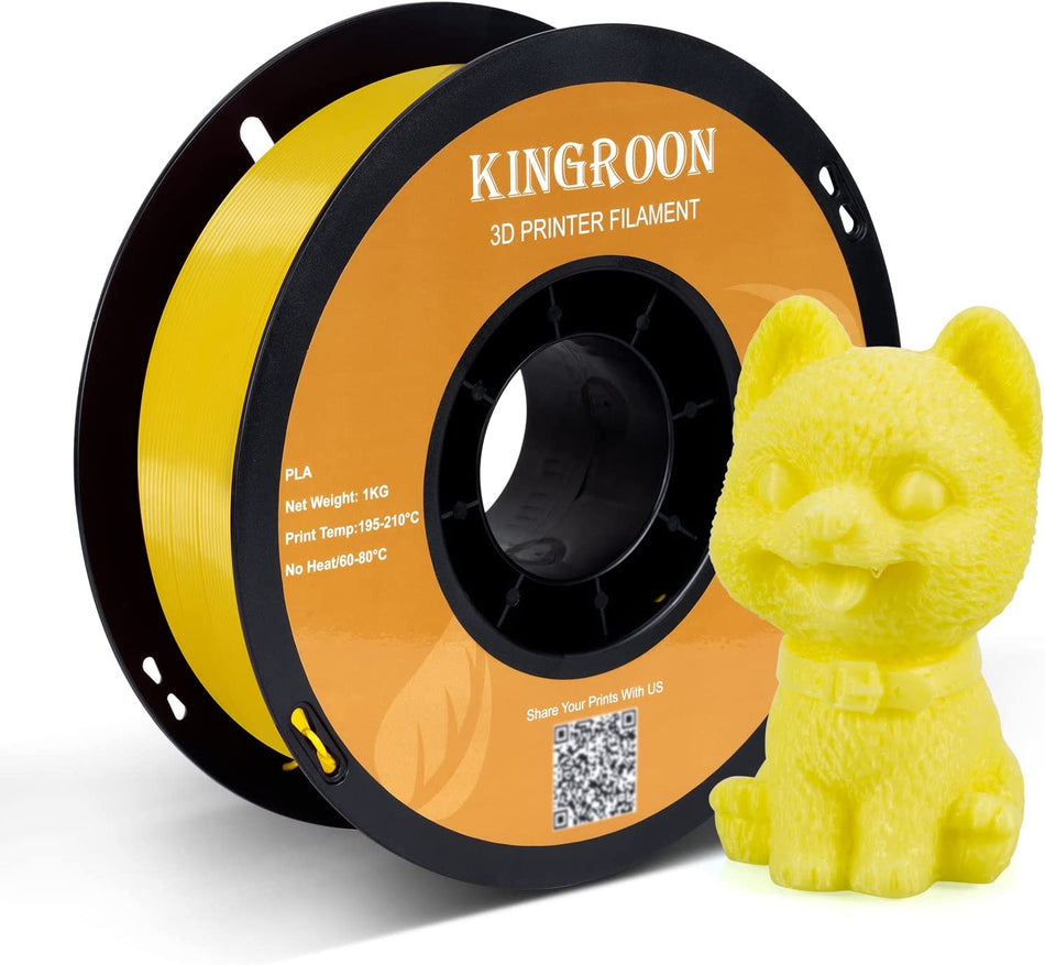 【Paquete de 2KG】Filamento PLA Amarillo Impresora 3D 1.75mm
