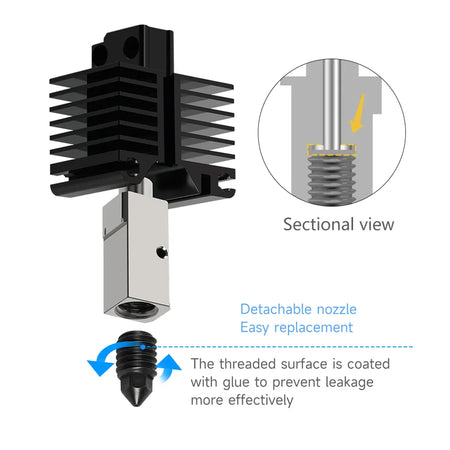 Hardened Steel Nozzle for Bambu Lab Carbon X1 & P1P