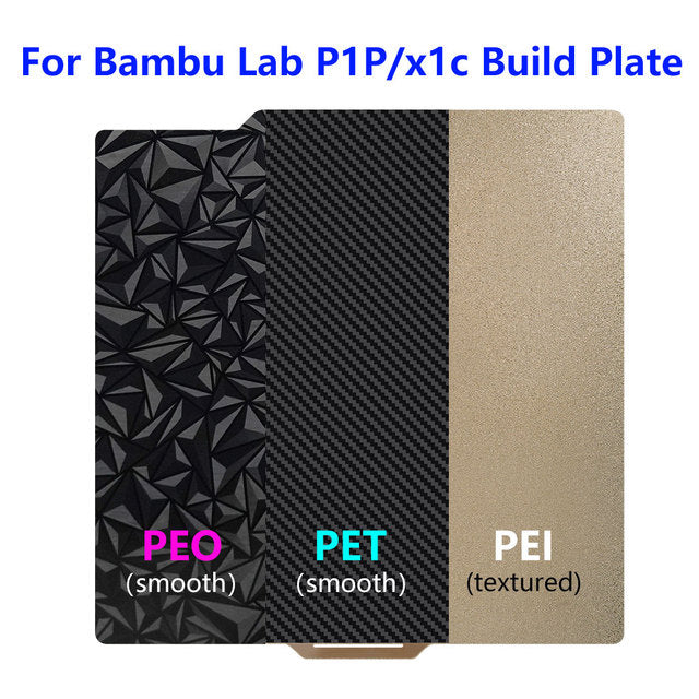 PEO PET PEI 257x257mm Build Plate For Bambu Lab X1 P1P