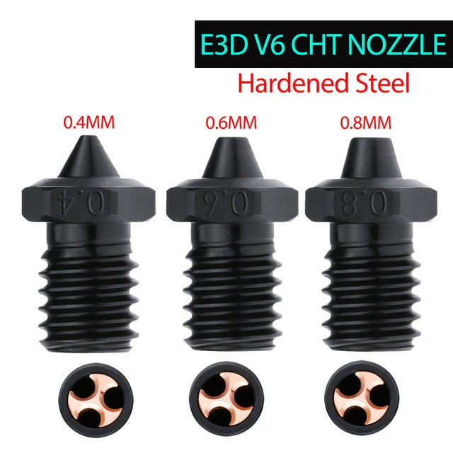 E3D V6 CHT Hardened Steel Nozzle High Flow Nozzle