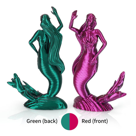 【2KG Pack】Dual Color Silk PLA Filament - Green / Red PLA Impresora 3D