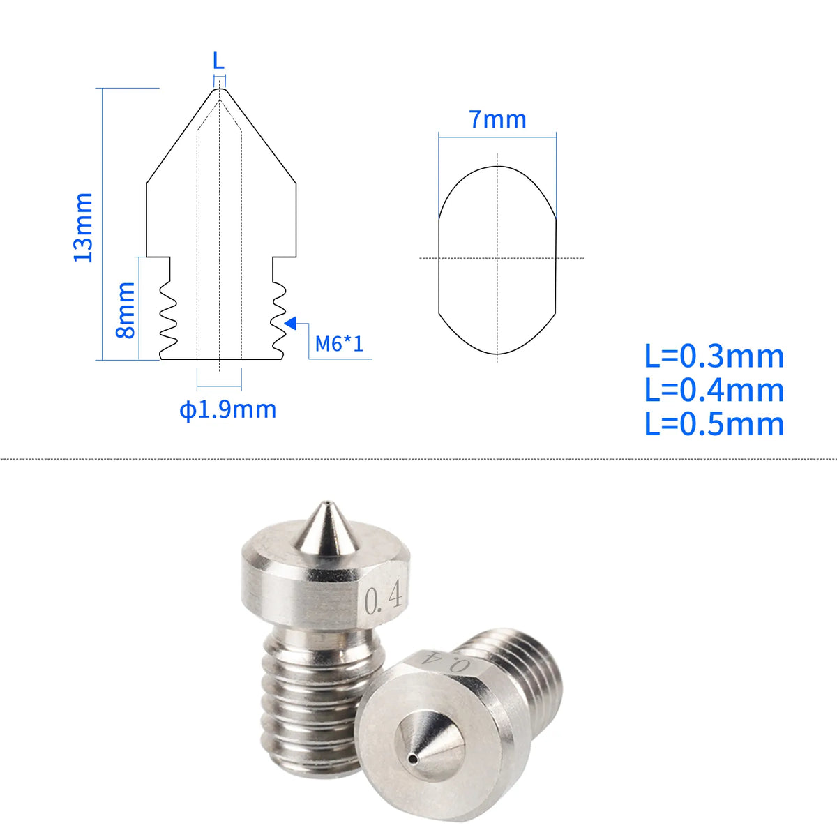 E3D Titanium Alloy Nozzle