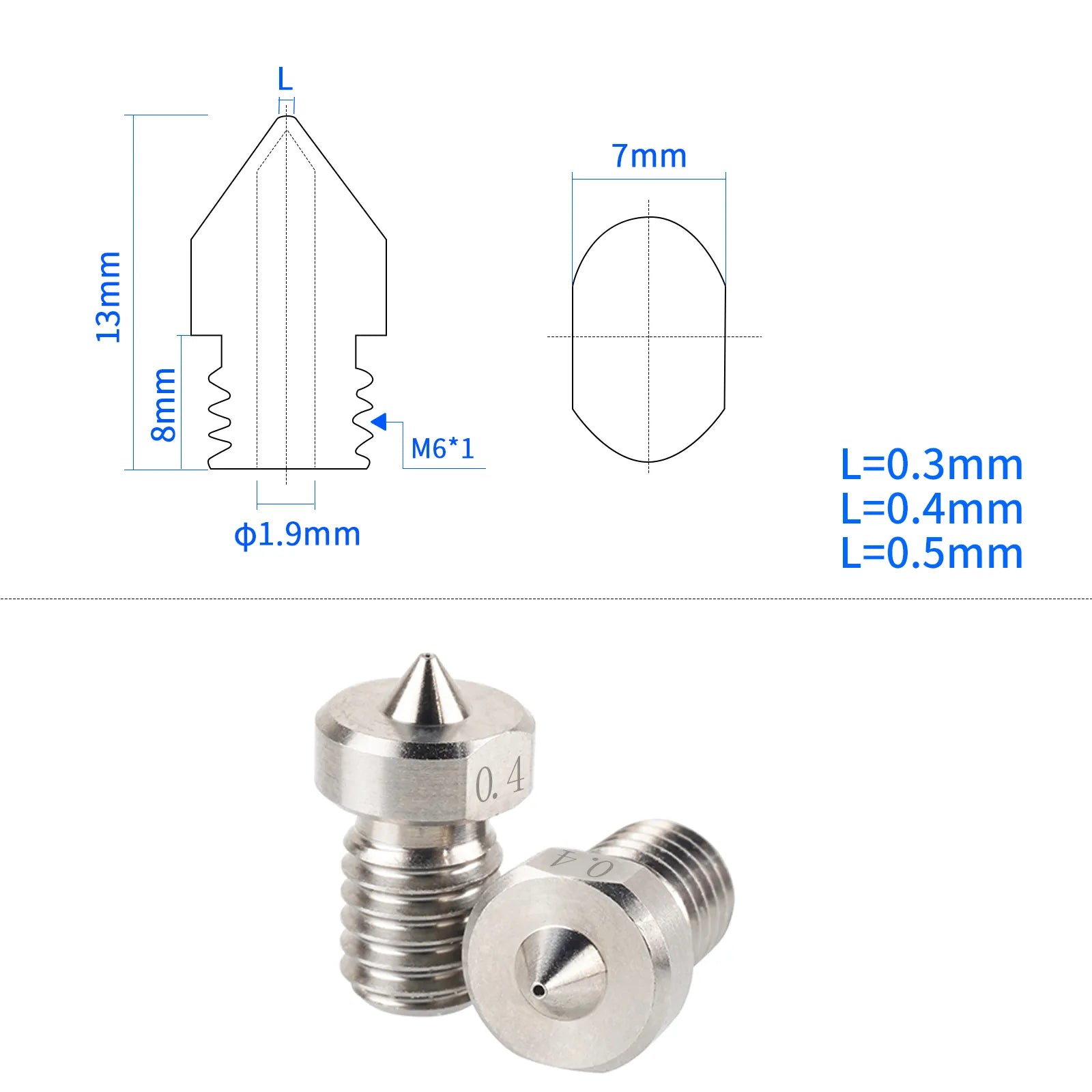 E3D Titanium Alloy Nozzle