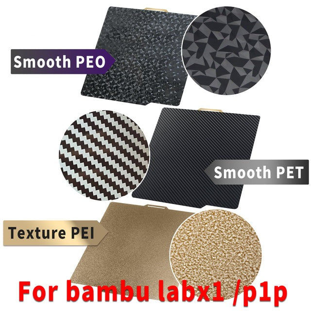 Bambu Lab X1 P1P PEI PET PEO Build Plate 257x257mm