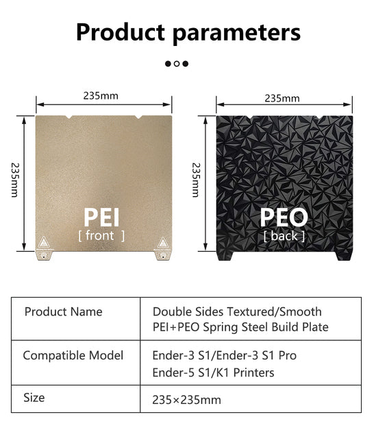 PEO PET Build Plate for Creality K1 235x235mm