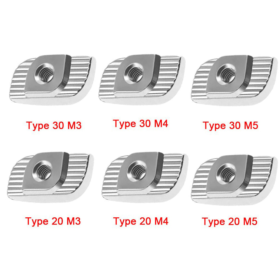 Tuercas deslizantes en T para perfil de aluminio