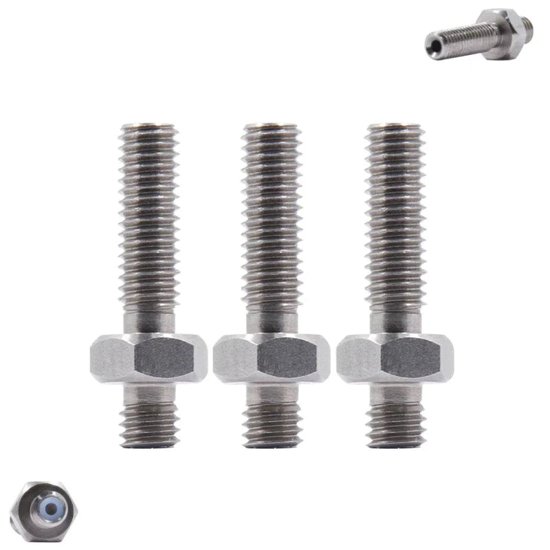 3D Printer MK8 Screw Nut Stainless Steel Integrated Throat M6 Thread Length 30mm Heat-Break