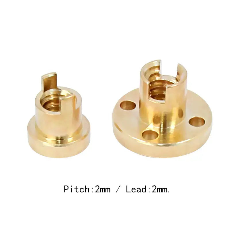 2pcs T8 Anti-backlash Brass Screw POM Nut