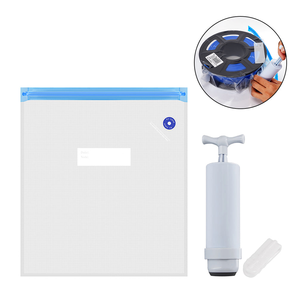 Vacuum filament storage bag with suction Pump