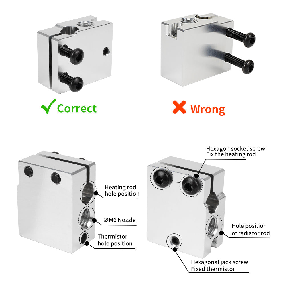 PT100 Volcano heater block