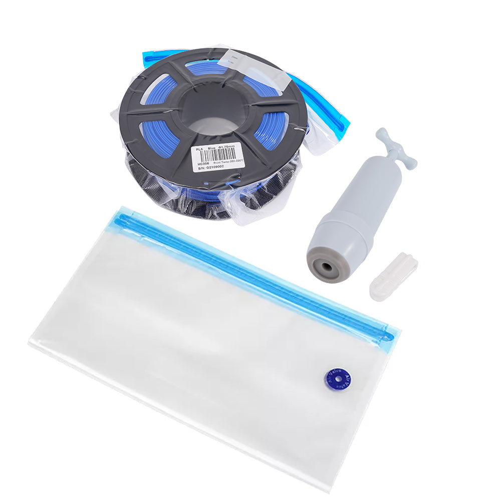 Vacuum filament storage bag with suction Pump