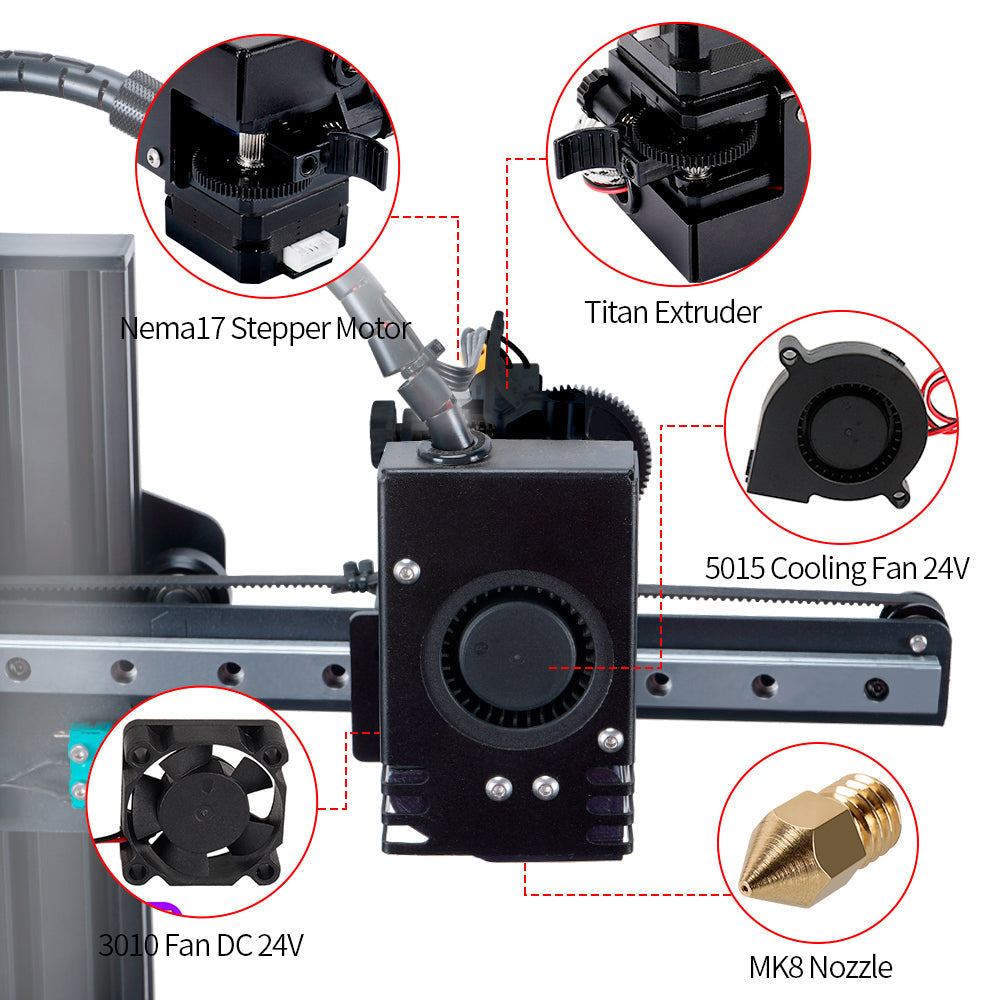 KP3S 3D Printer Extruder